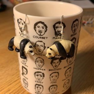 Panda earrings